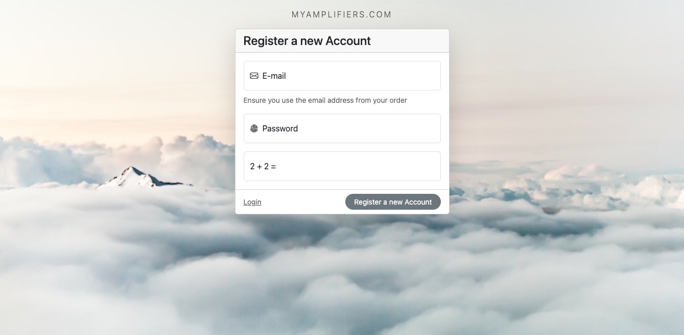 Register a New Account